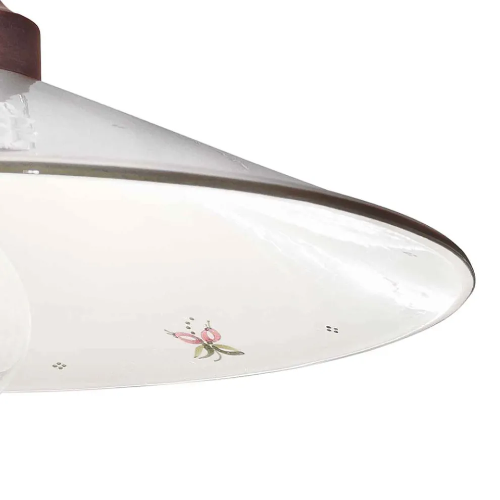 Vintage Deckenlampe aus Keramik und handgefertigtem Eisen in 3 Größen - Asti