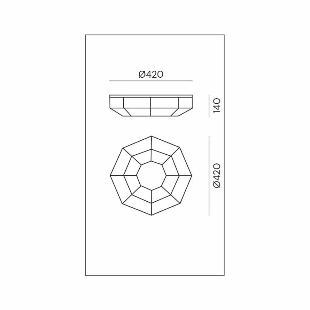 Vintage Deckenlampe aus brüniertem Messing und Glas 2 Größen - Bound von Il Fanale