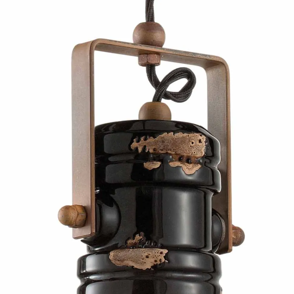 Vintage Deckenleuchte aus Keramik Carrie Ferroluce