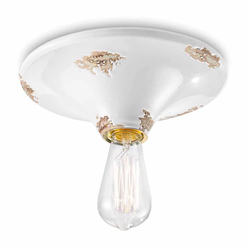 Vintage Deckenleuchte aus Keramik Erica Ferroluce