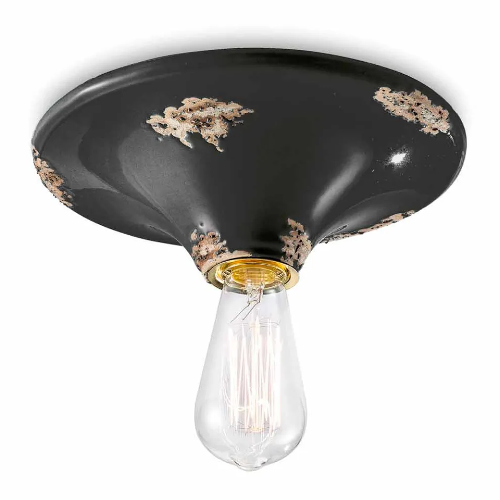 Vintage Deckenleuchte aus Keramik Erica Ferroluce