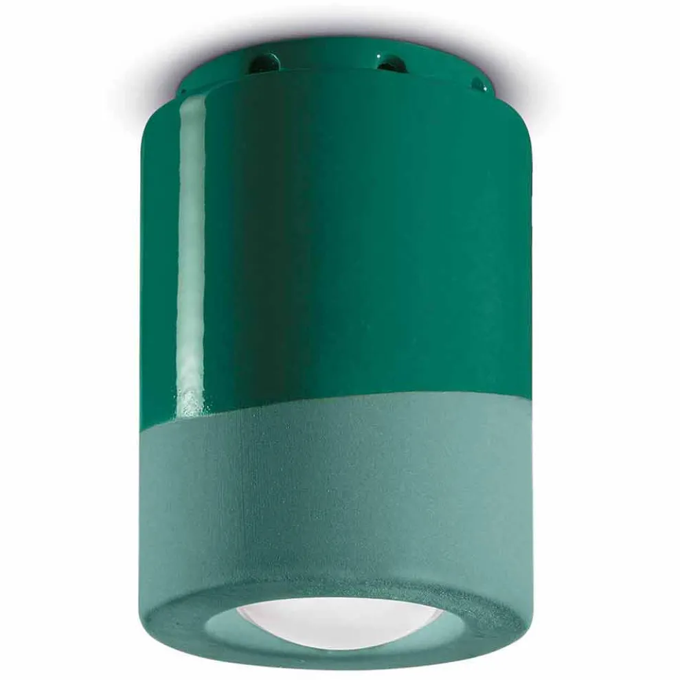 Vintage Deckenleuchte aus Keramik Made in Italy - Ferroluce Pi