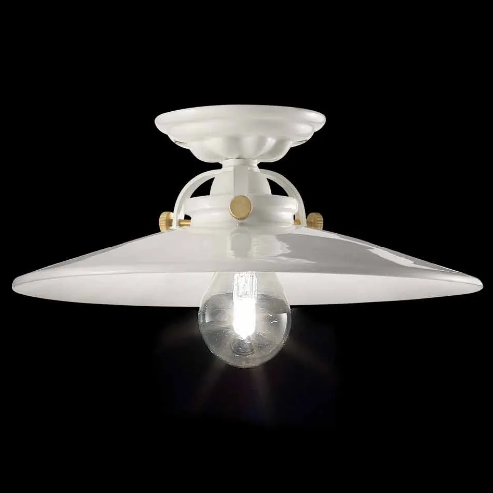 Vintage Deckenleuchte aus Keramik Elsa Ferroluce