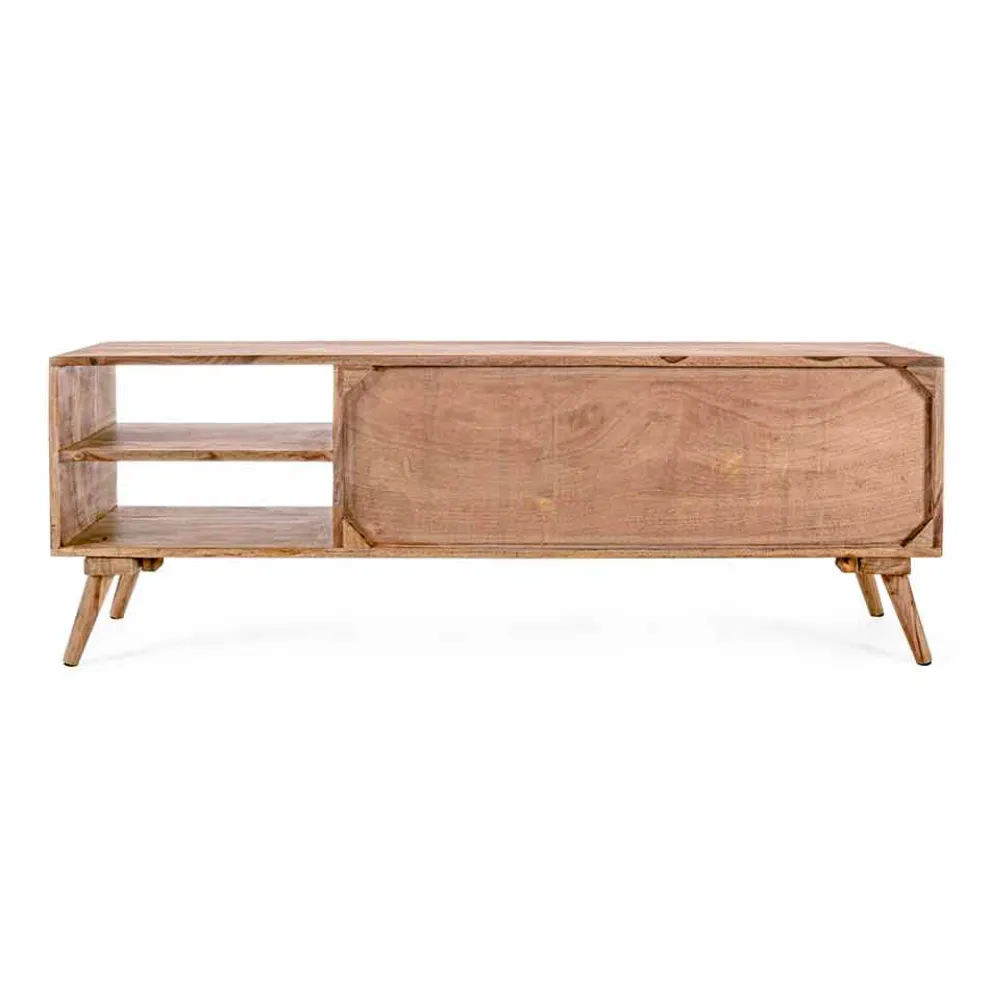 Vintage Design Holz TV-Ständer mit Homemotion Stahlknöpfen - Ventador