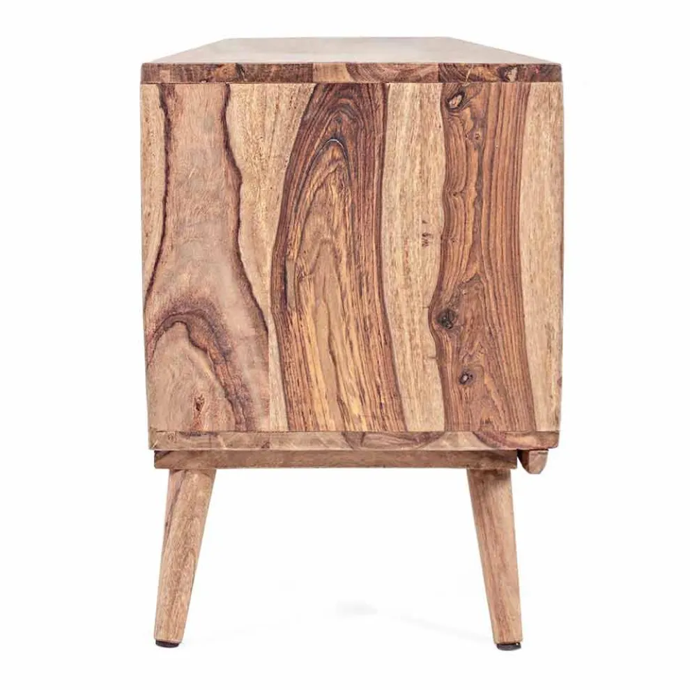 Vintage Design Holz TV-Ständer mit Homemotion Stahlknöpfen - Ventador