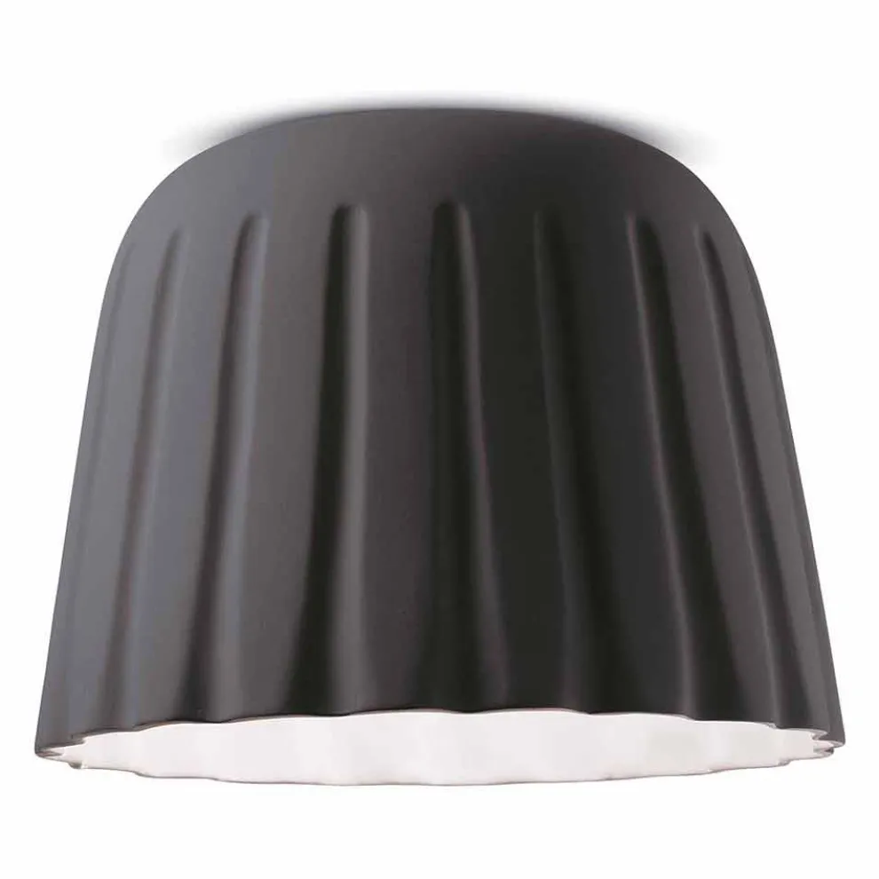 Vintage Design Keramik Deckenleuchte Made in Italy - Ferroluce Madame Grès