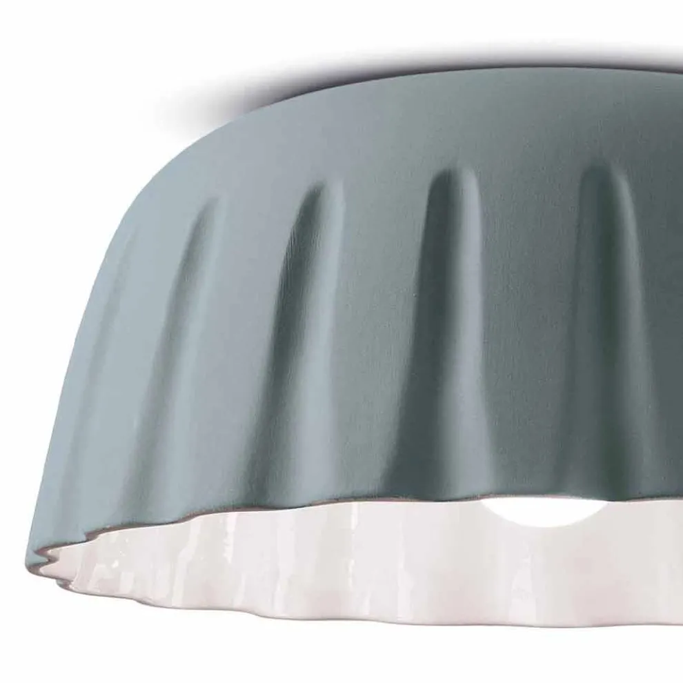 Vintage Design Keramik Deckenleuchte Made in Italy - Ferroluce Madame Grès
