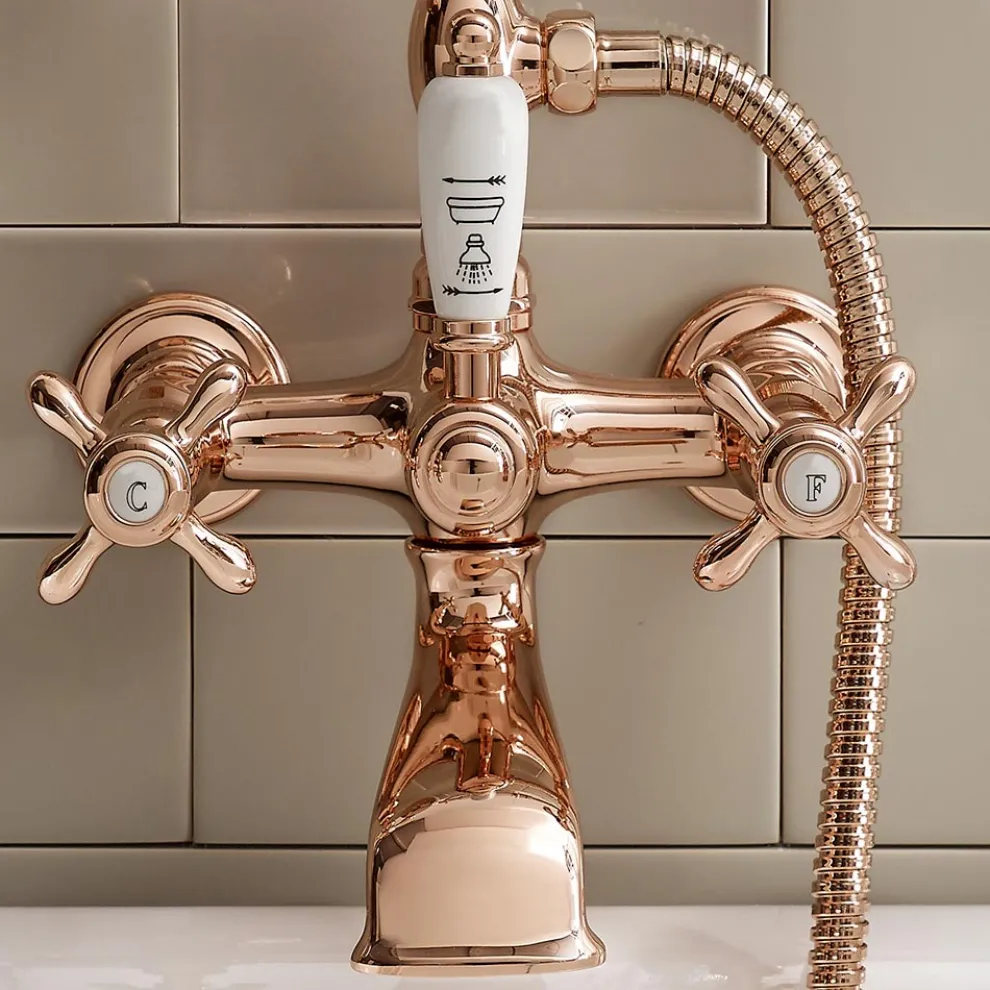 Vintage Design Messing Badewannengruppe Made in Italy - Klarisa