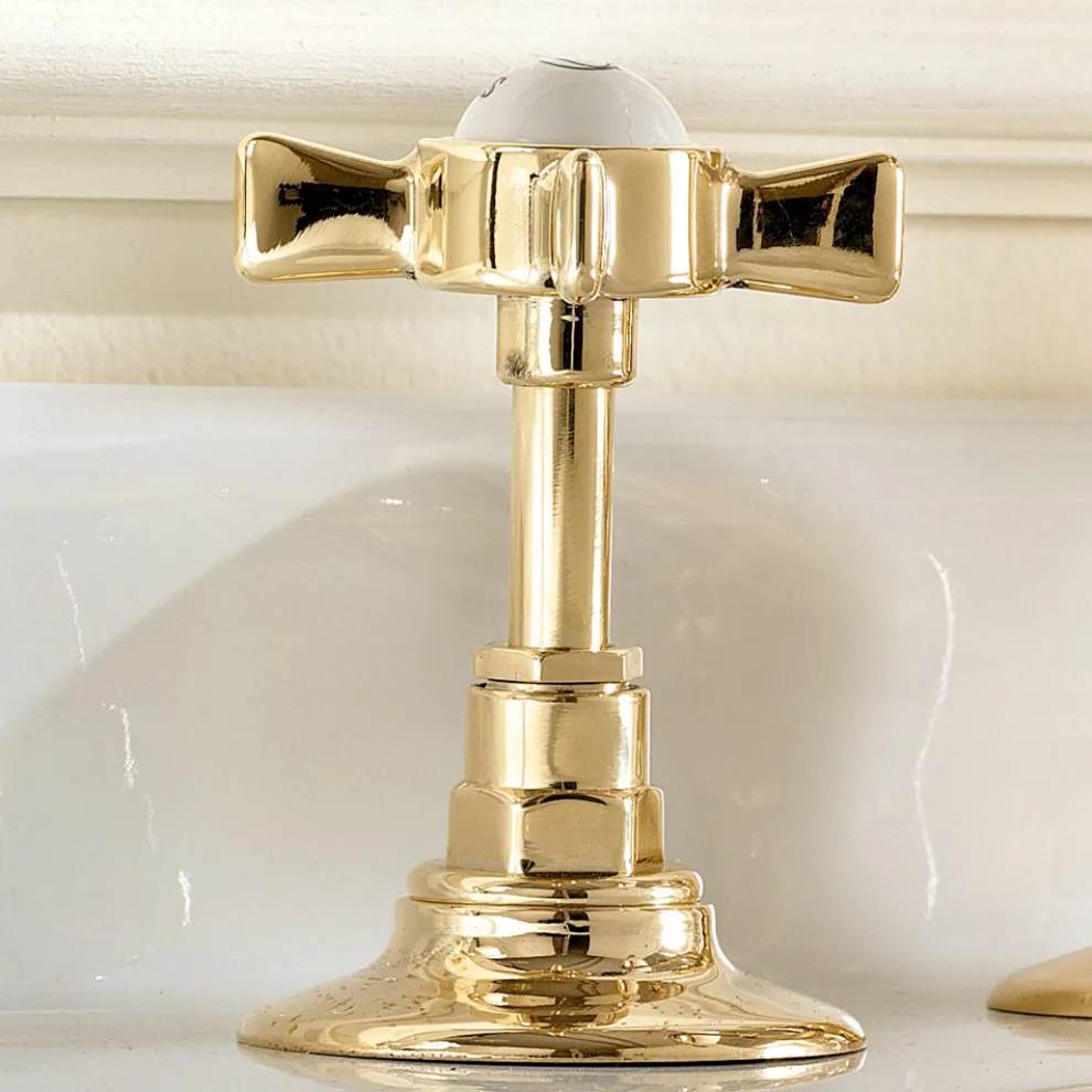 Vintage High Mouth Waschbecken Wasserhähne aus Messing Made in Italy - Katerina