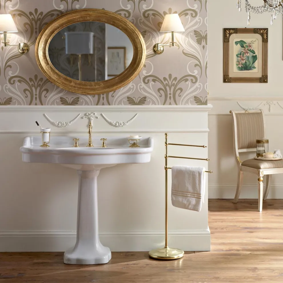 Vintage Keramik Badezimmer Konsole auf Colonna, Made in Italy - Paulina