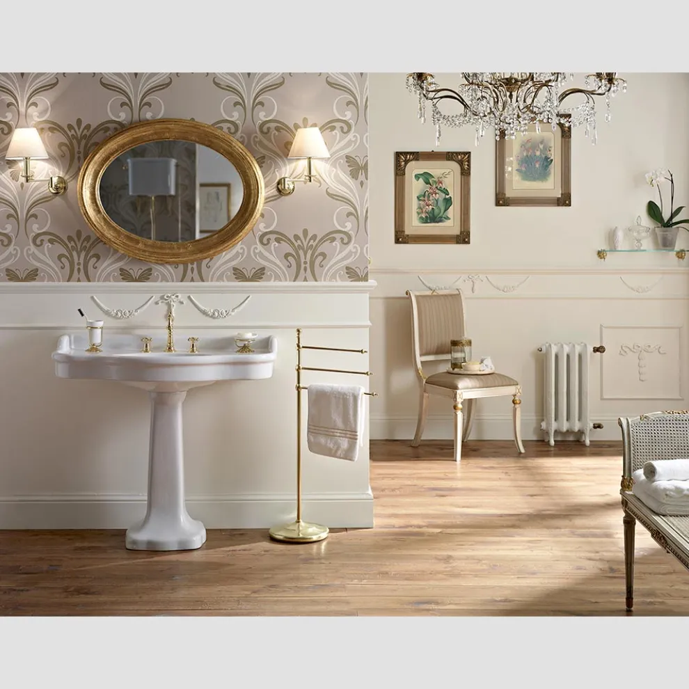 Vintage Keramik Badezimmer Konsole auf Colonna, Made in Italy - Paulina