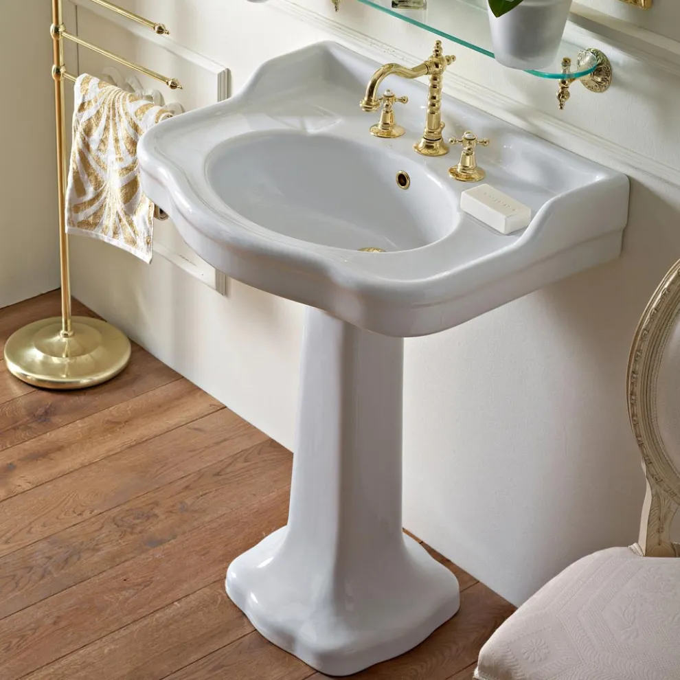 Vintage Keramik Badezimmer Konsole auf Colonna, Made in Italy - Paulina