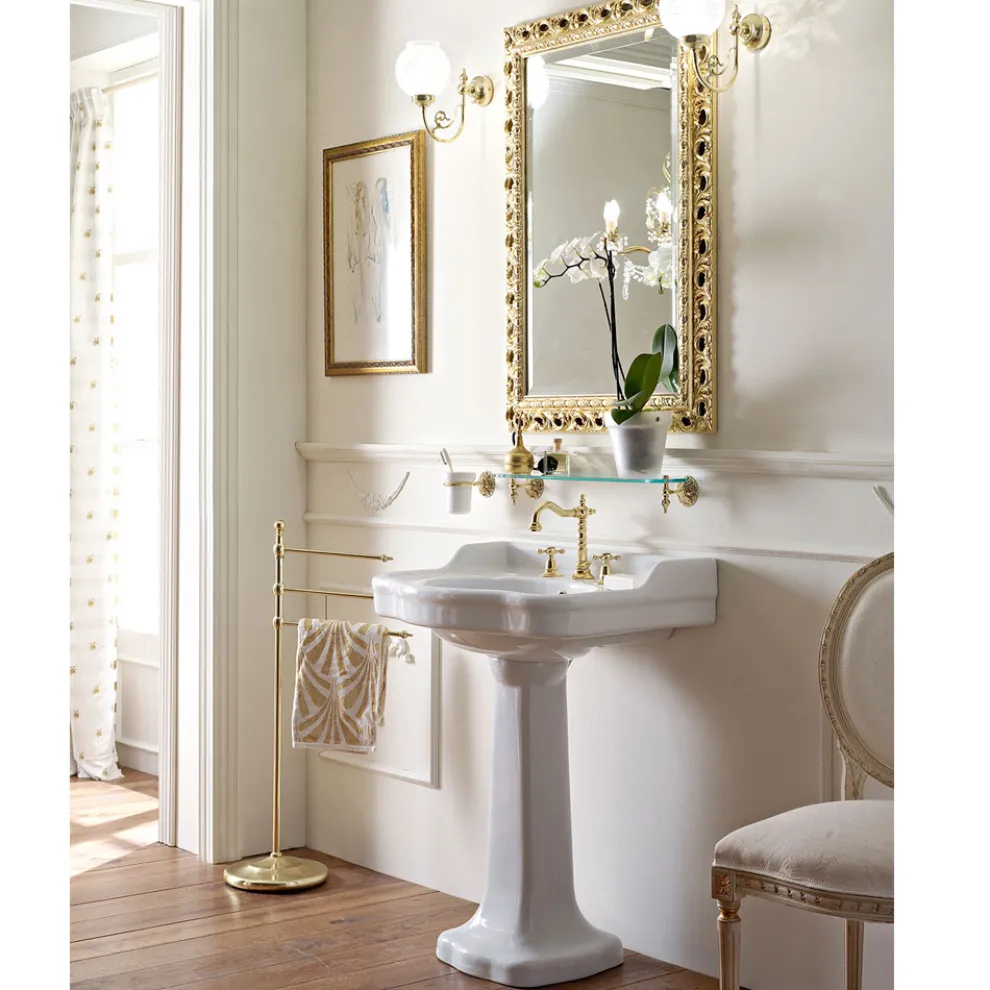 Vintage Keramik Badezimmer Konsole auf Colonna, Made in Italy - Paulina