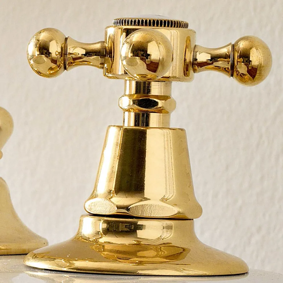 Vintage 3-Loch-Bidetarmaturen aus Vintage-Messing Made in Italy - Ursula