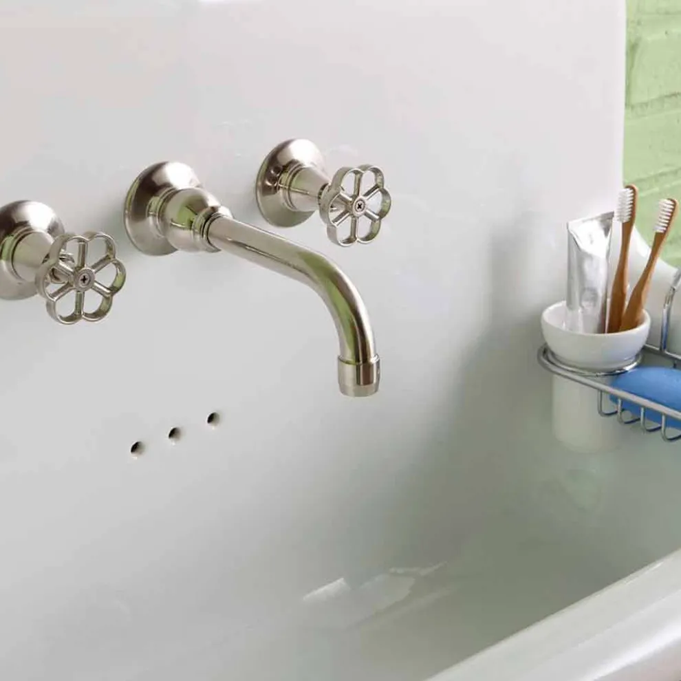 Vintage rechteckige Wandwaschbecken aus Keramik, Henry