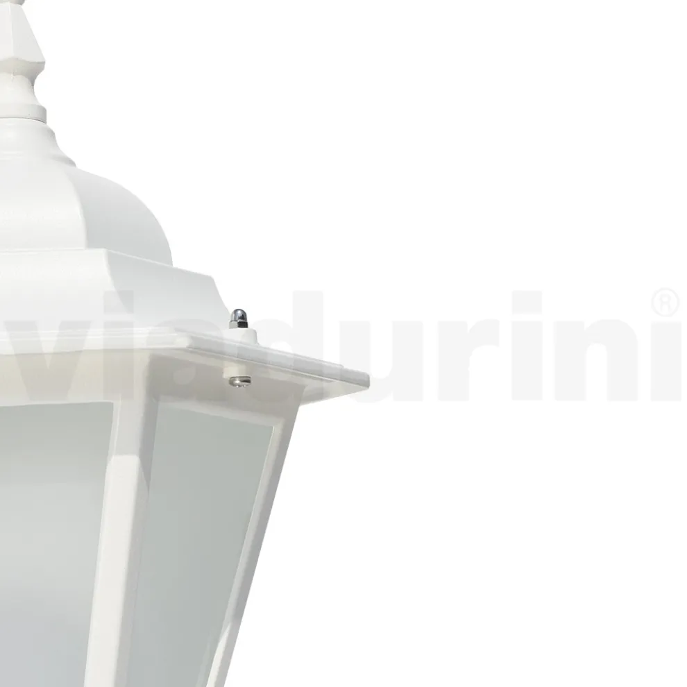 Vintage-Außenlampe aus weißem Aluminium, hergestellt in Italien – Terella