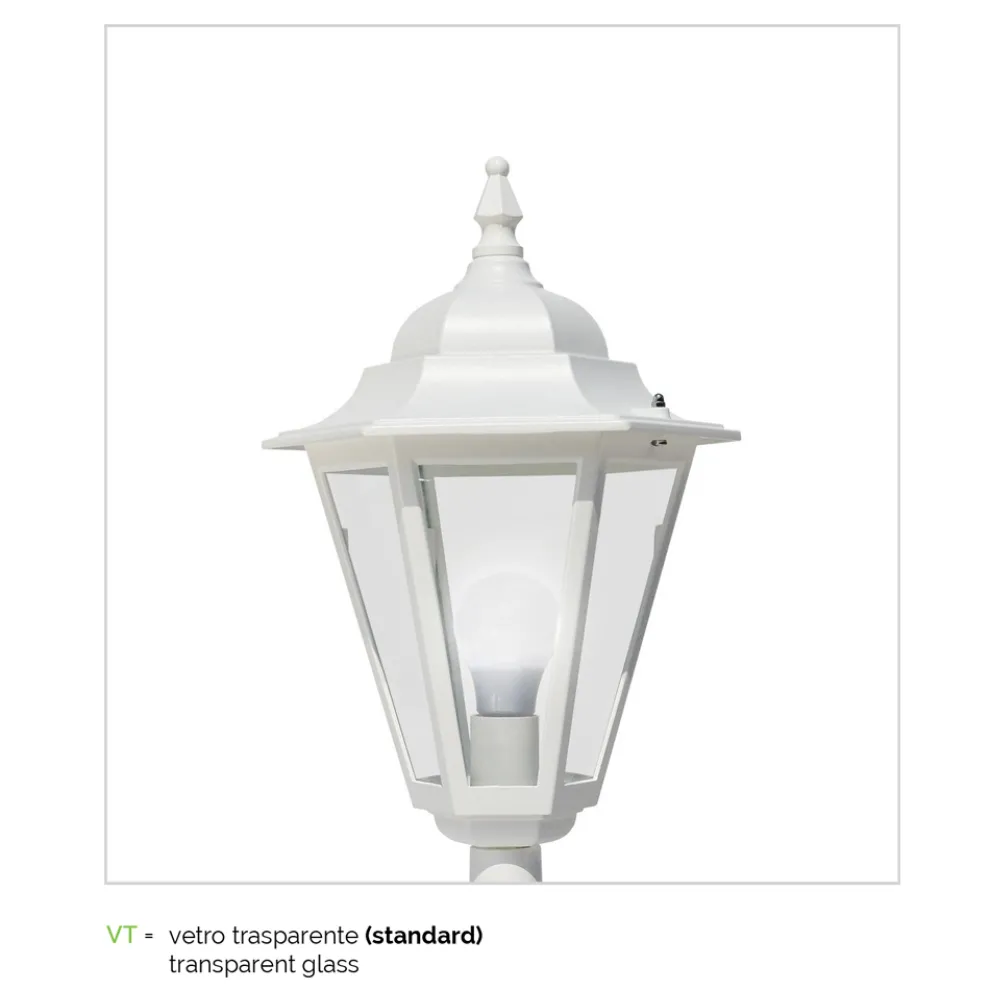 Vintage-Außenlampe aus weißem Aluminium, hergestellt in Italien – Terella