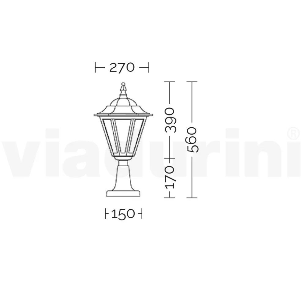 Vintage-Außenlampe aus weißem Aluminium, hergestellt in Italien – Terella