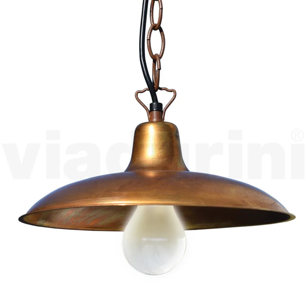 Vintage-Außenlaterne aus Aluminium und Messing, hergestellt in Italien – Adela