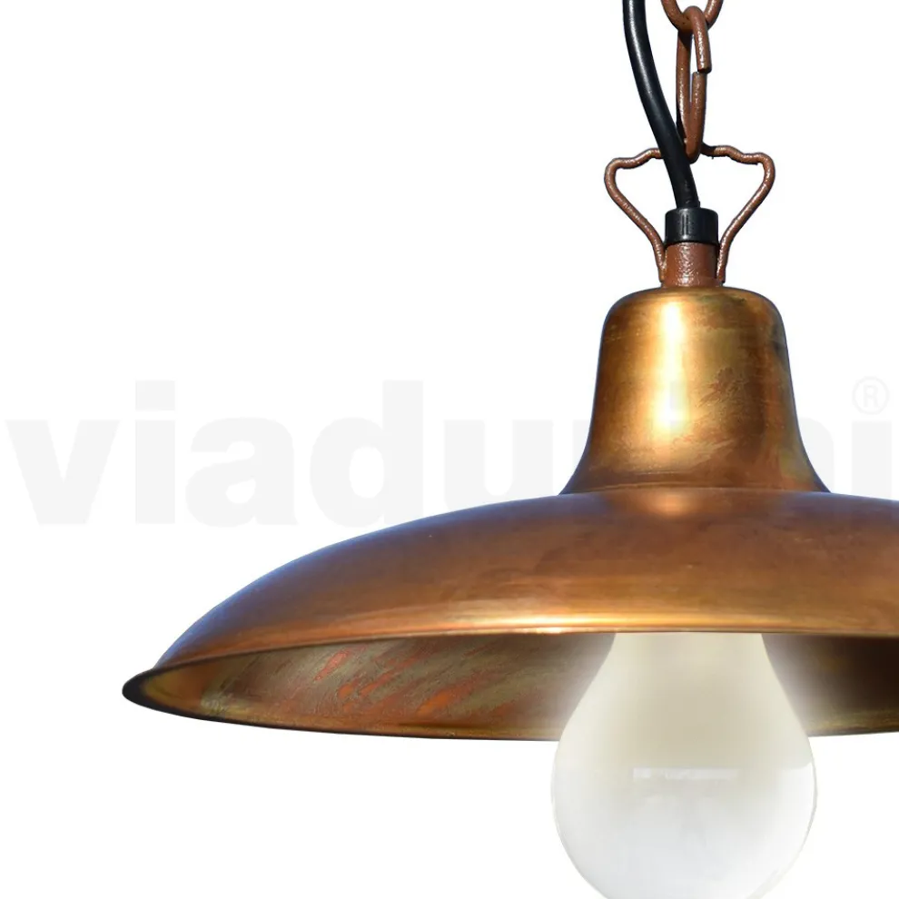 Vintage-Außenlaterne aus Aluminium und Messing, hergestellt in Italien – Adela