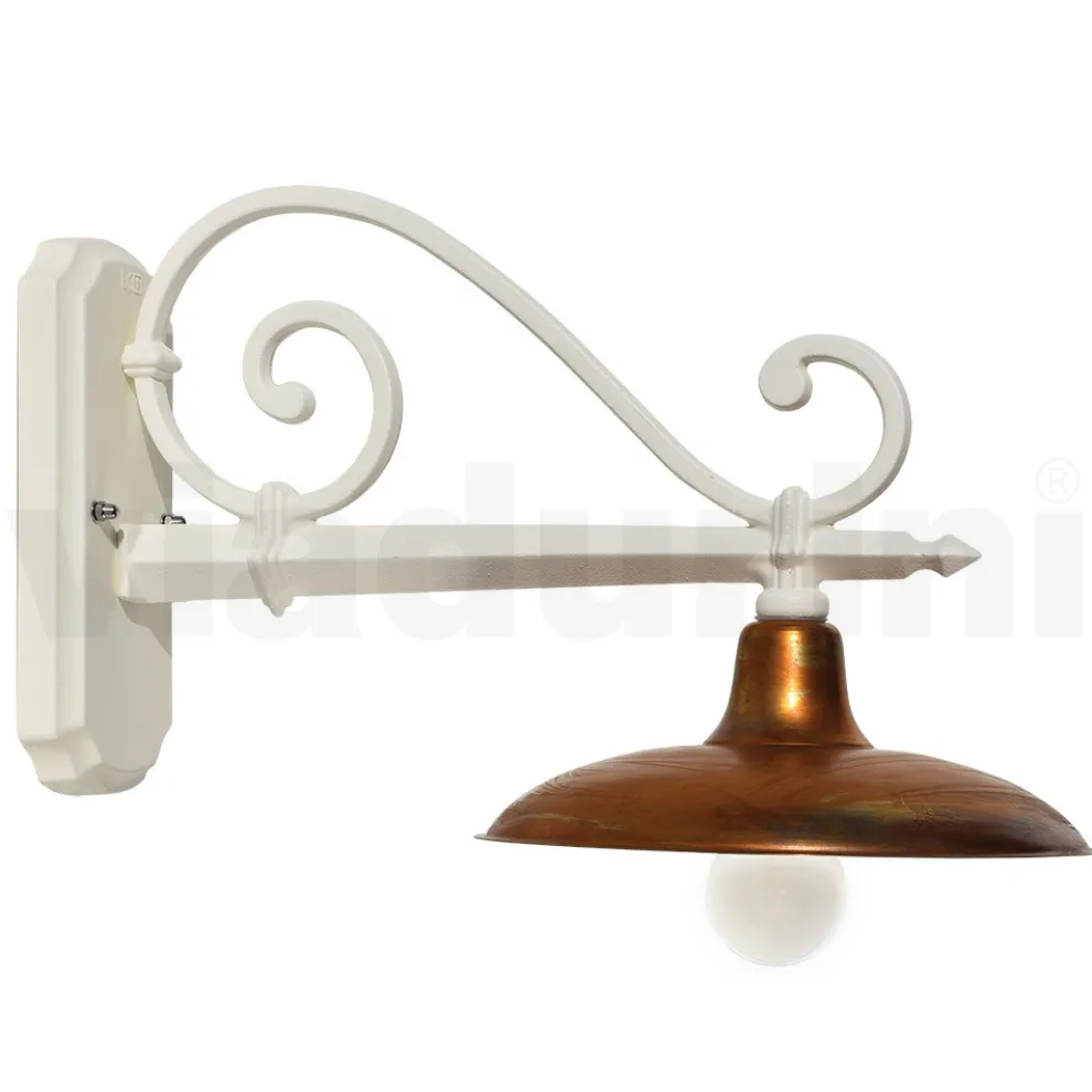 Vintage-Außenwandleuchte aus Aluminium und Messing, hergestellt in Italien – Adela