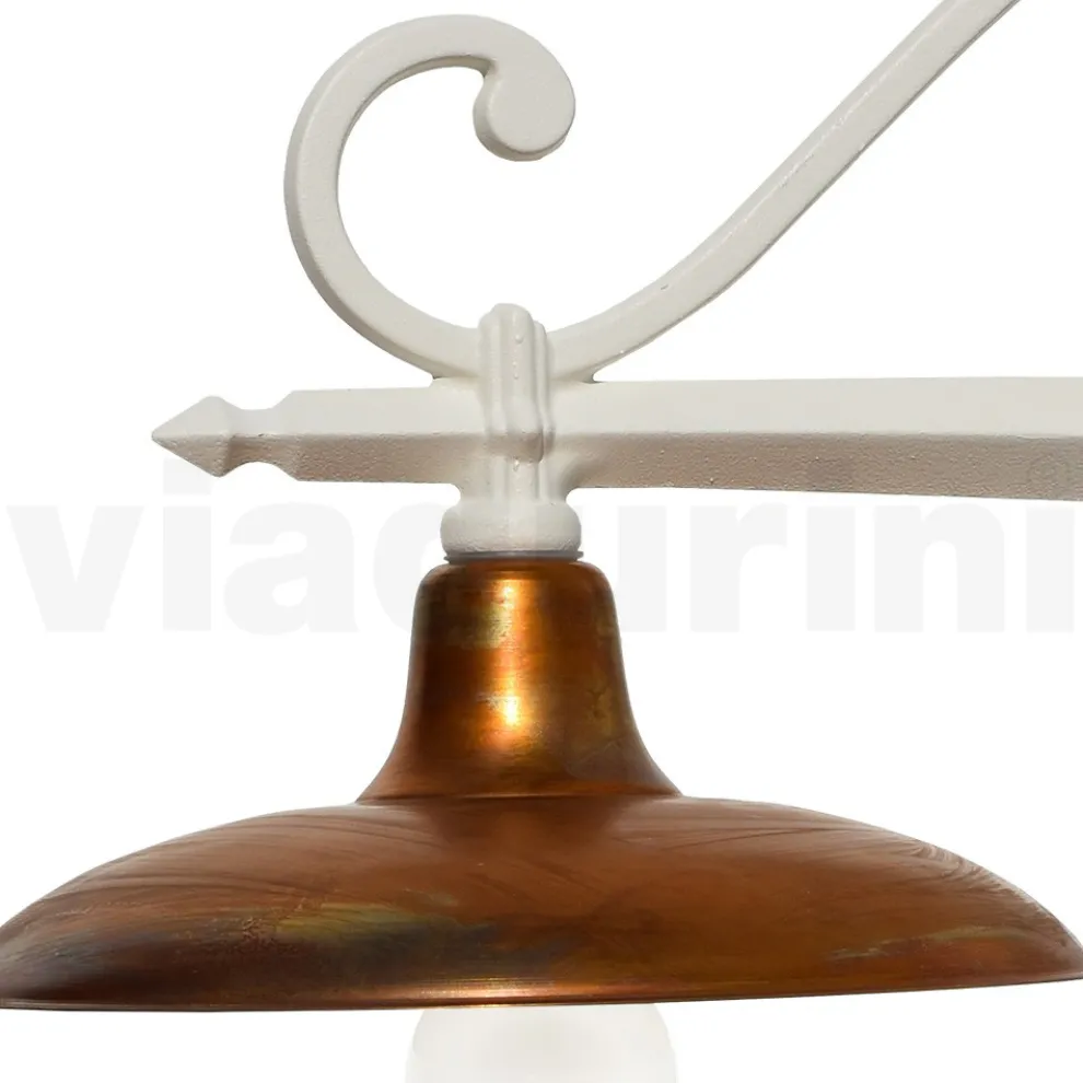 Vintage-Außenwandleuchte aus Aluminium und Messing, hergestellt in Italien – Adela