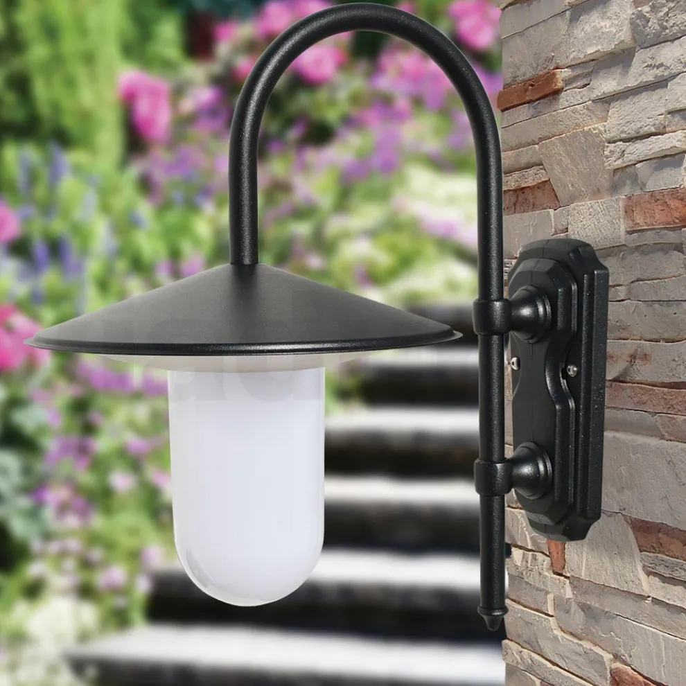 Vintage-Außenwandleuchte aus anthrazitfarbenem Aluminium, hergestellt in Italien – Belen