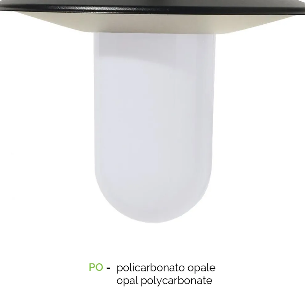 Vintage-Außenwandleuchte aus anthrazitfarbenem Aluminium, hergestellt in Italien – Belen