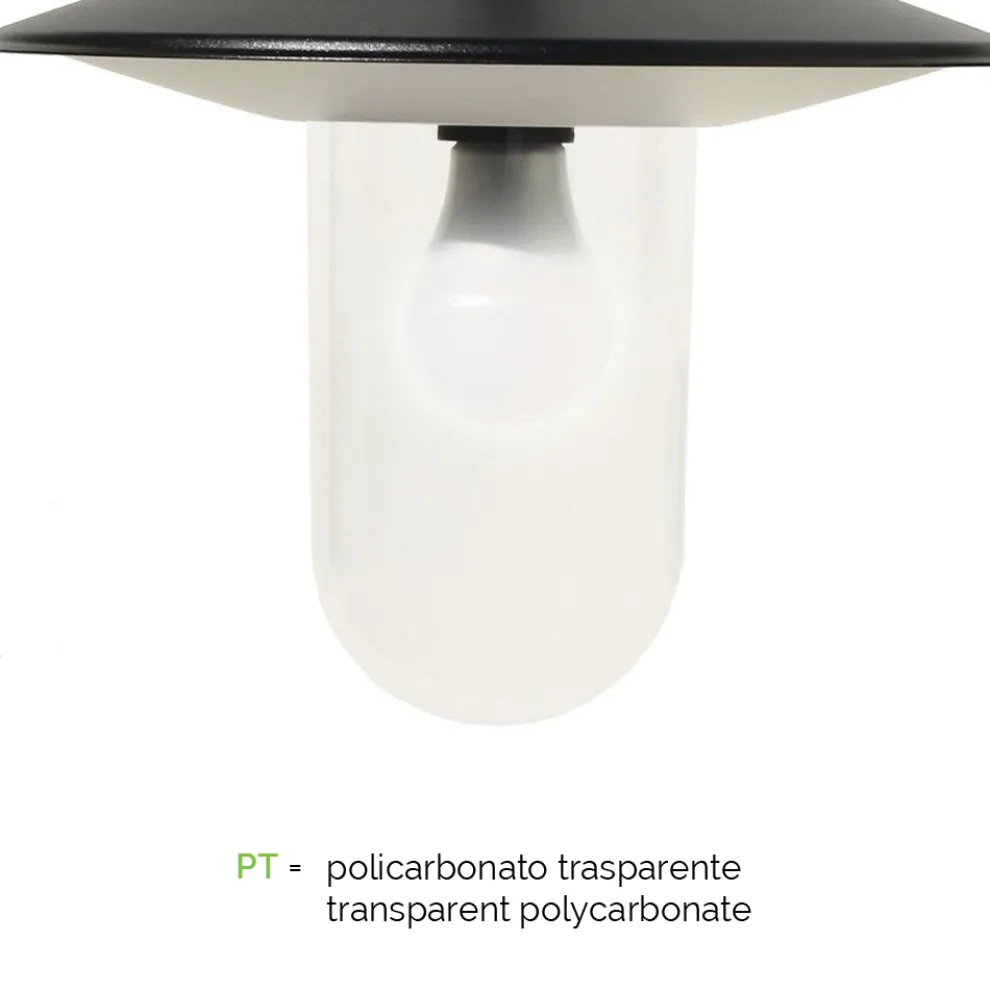 Vintage-Außenwandleuchte aus anthrazitfarbenem Aluminium, hergestellt in Italien – Belen