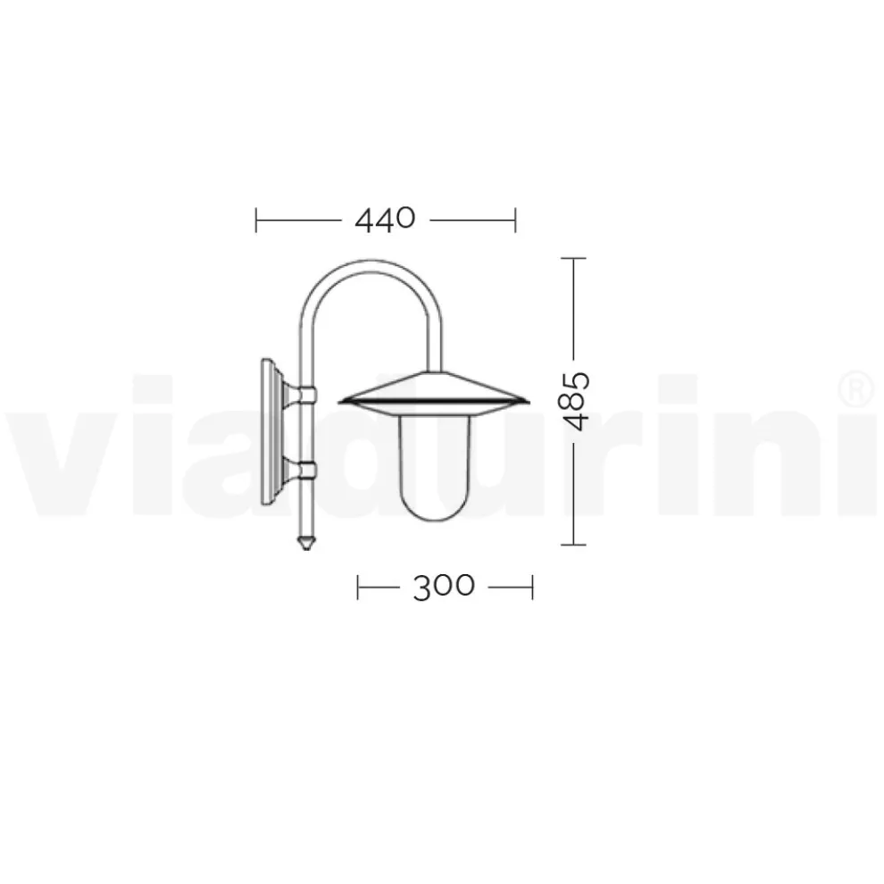 Vintage-Außenwandleuchte aus anthrazitfarbenem Aluminium, hergestellt in Italien – Belen