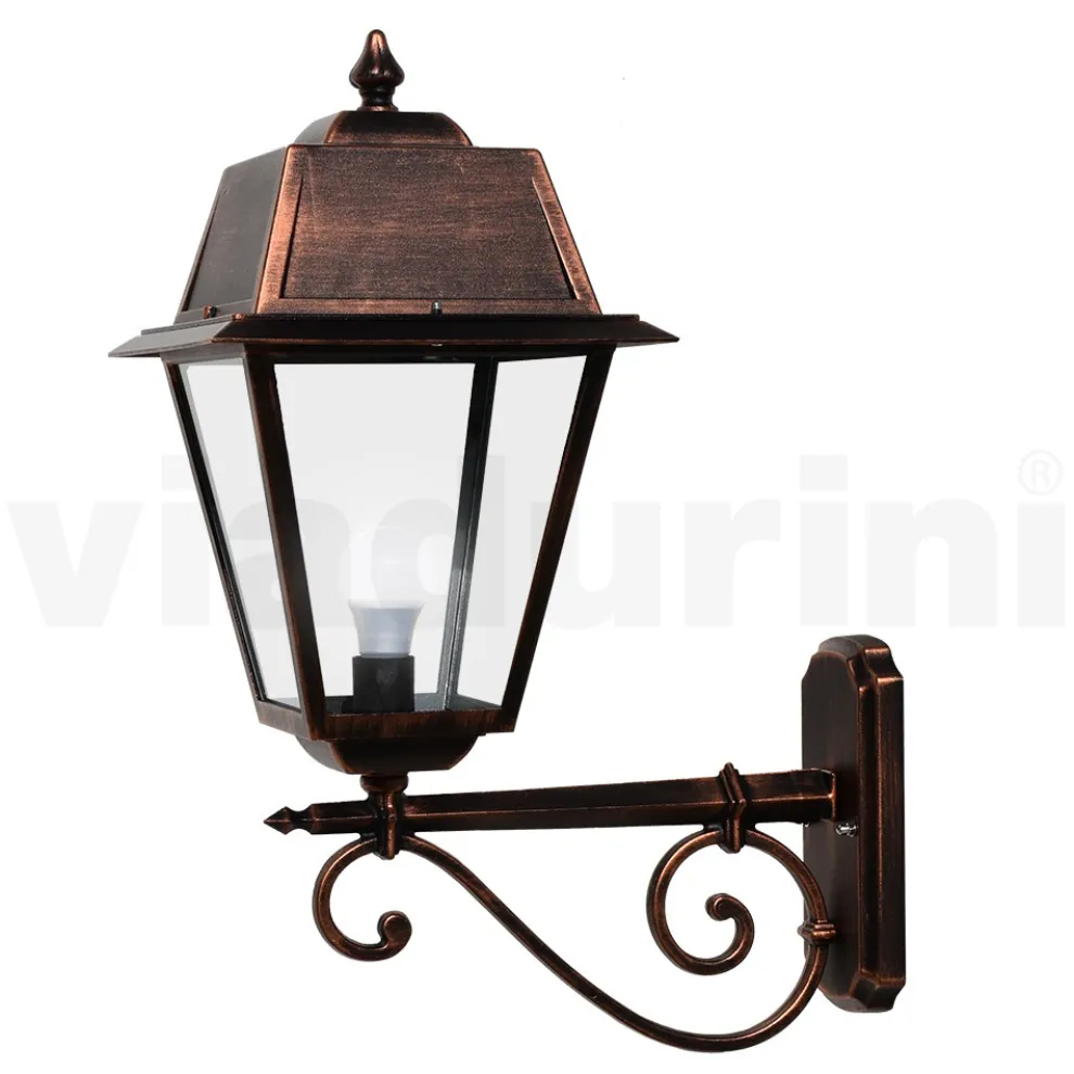 Vintage-Außenwandleuchte aus Aluminium und Glas, hergestellt in Italien – Doroty