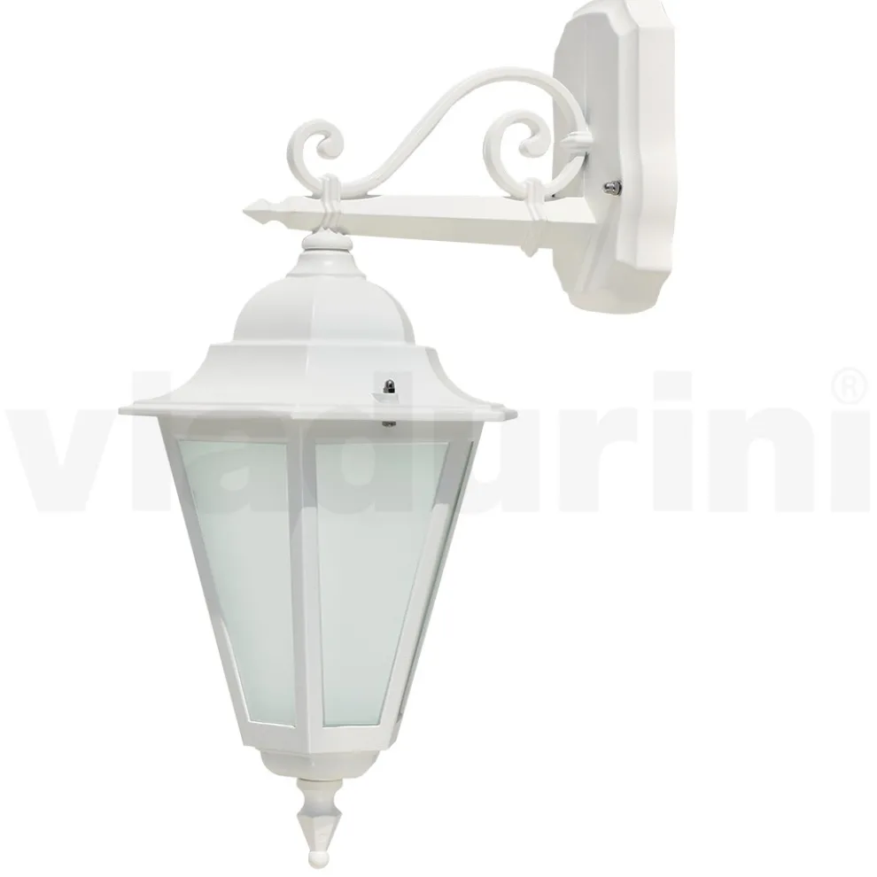 Vintage-Außenwandleuchte aus weißem Aluminium, hergestellt in Italien – Terella