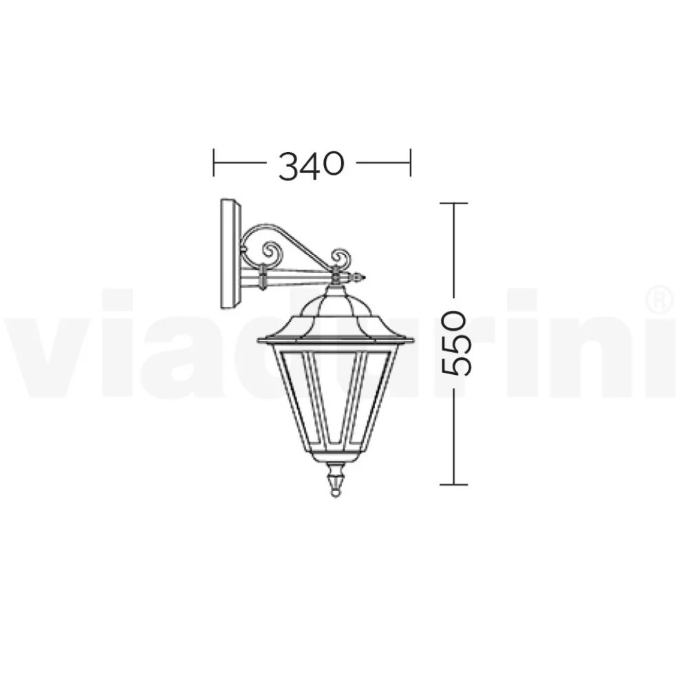Vintage-Außenwandleuchte aus weißem Aluminium, hergestellt in Italien – Terella