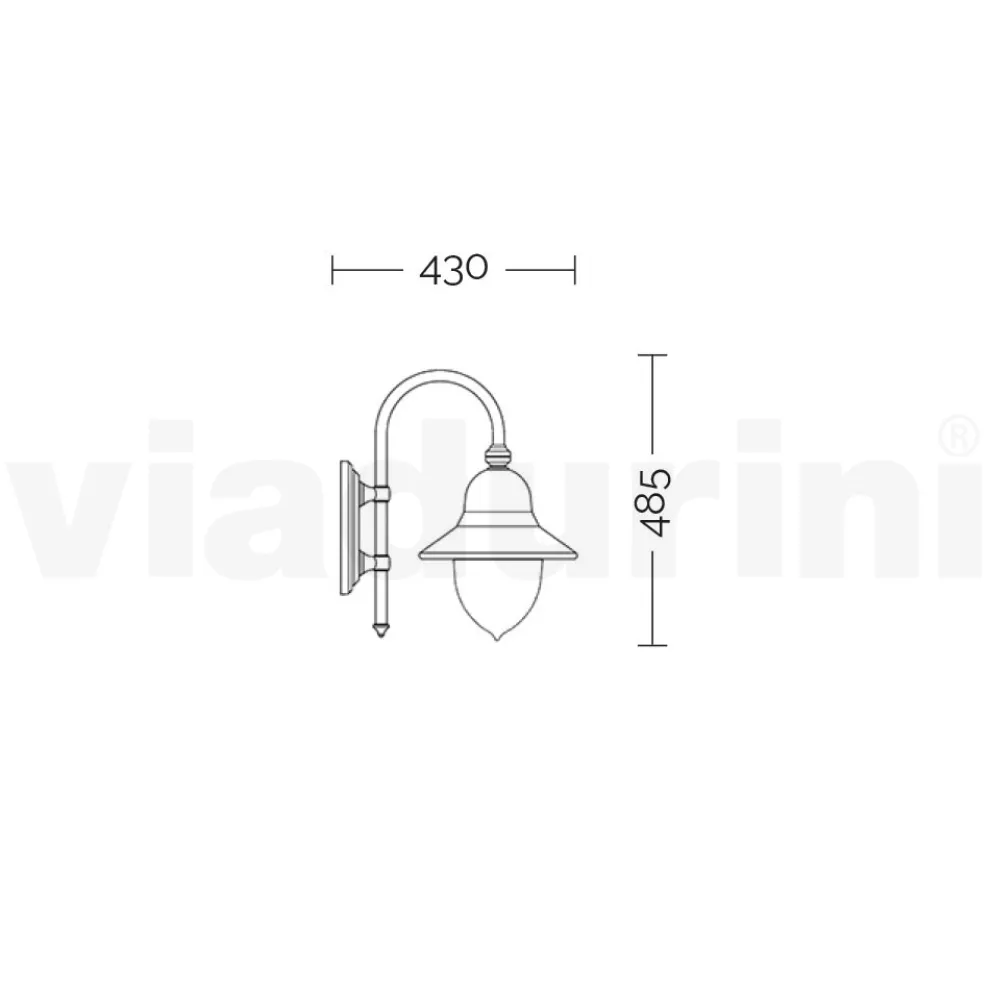 Vintage-Außenwandleuchte aus Aluminium, hergestellt in Italien – Cassandra