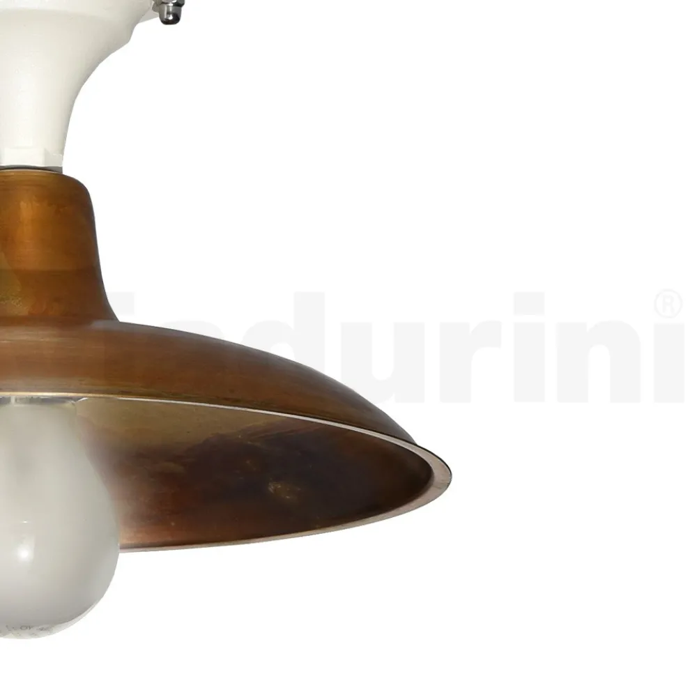 Vintage-Deckenleuchte für den Außenbereich aus Aluminium und Messing, hergestellt in Italien – Adela