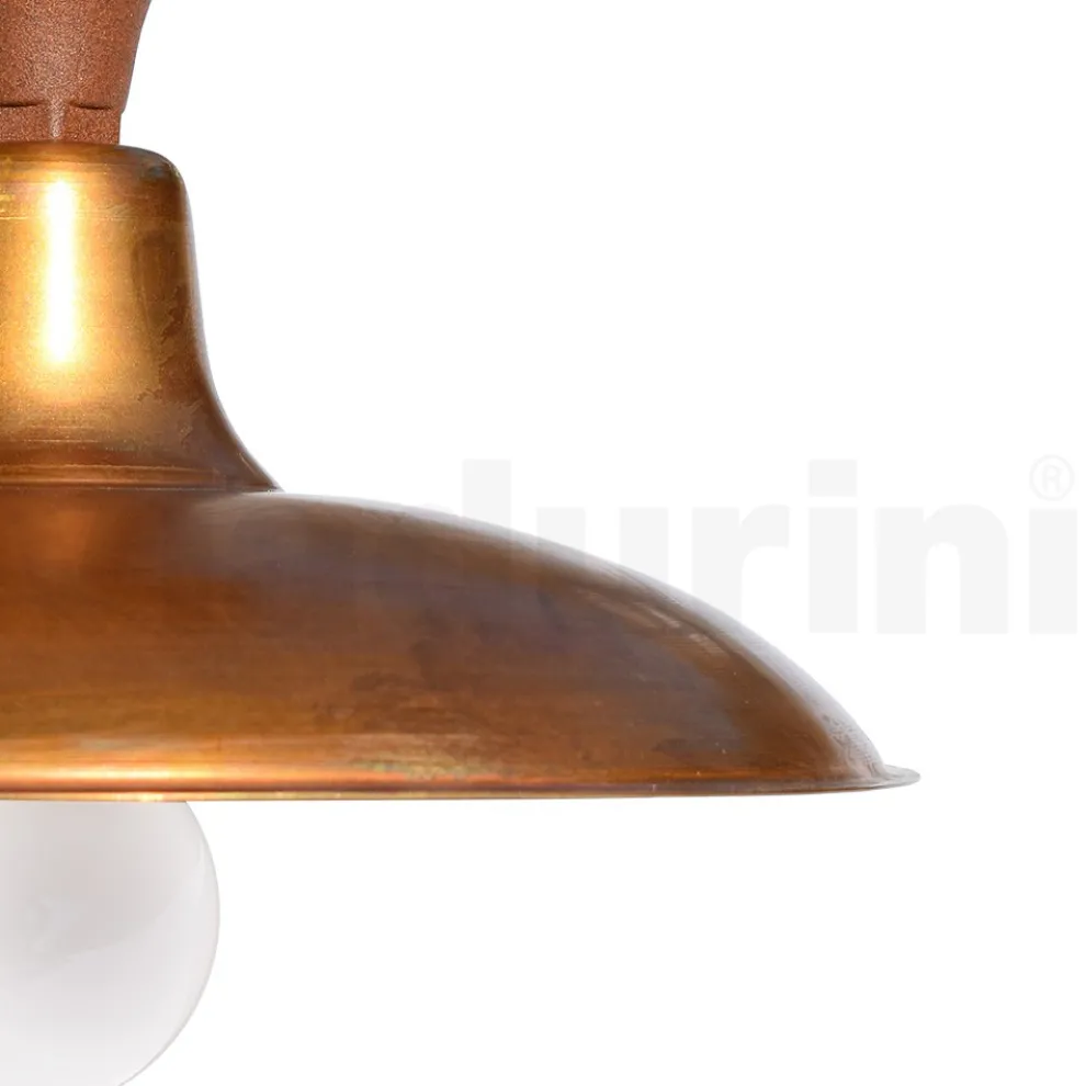 Vintage-Deckenleuchte für den Außenbereich aus Aluminium und Messing, hergestellt in Italien – Adela