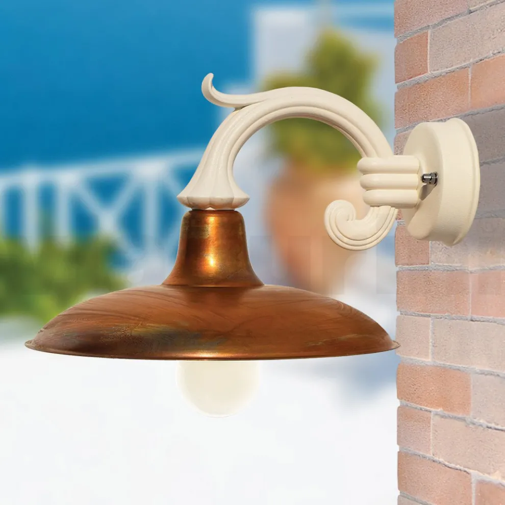 Vintage-Gartenapplikation aus Aluminium und Messing, hergestellt in Italien – Adela