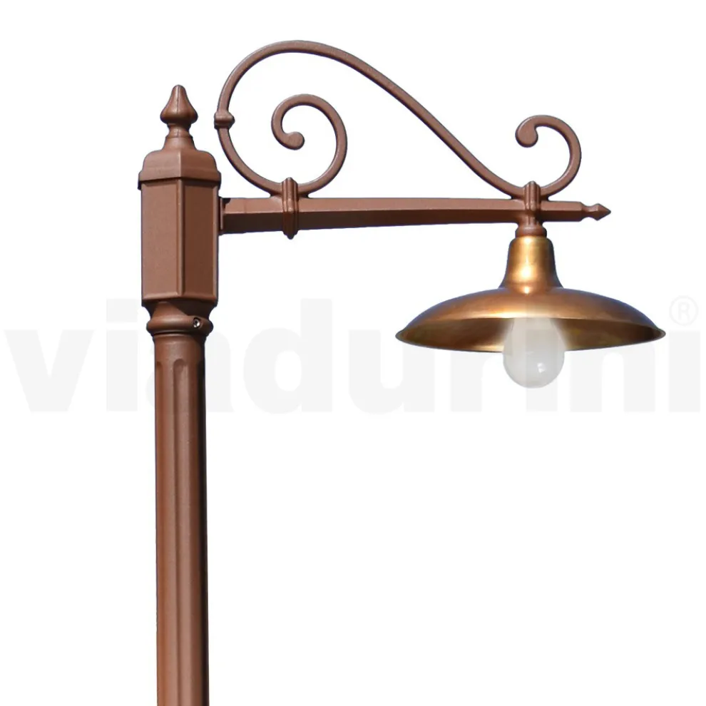 Vintage-Gartenlampe aus Aluminium und Messing, hergestellt in Italien – Adela