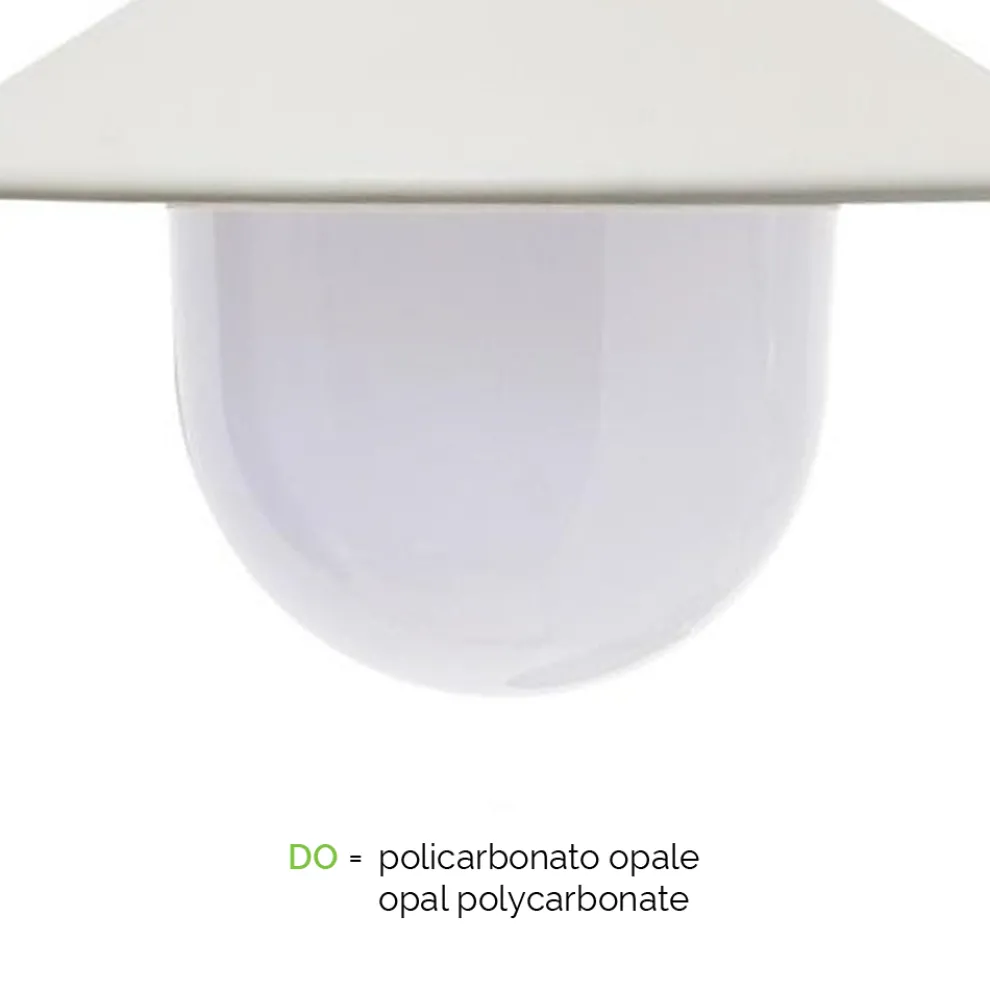 Vintage-Gartenlampe mit 2 Lichtern aus Aluminium, hergestellt in Italien – Cassandra