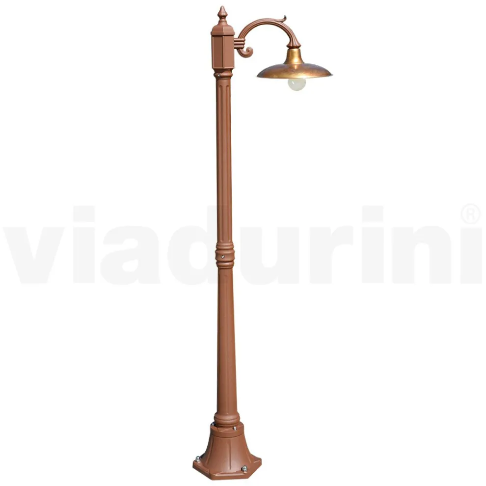 Vintage-Lampe aus Aluminium mit Diffusor aus Messing, hergestellt in Italien – Adela