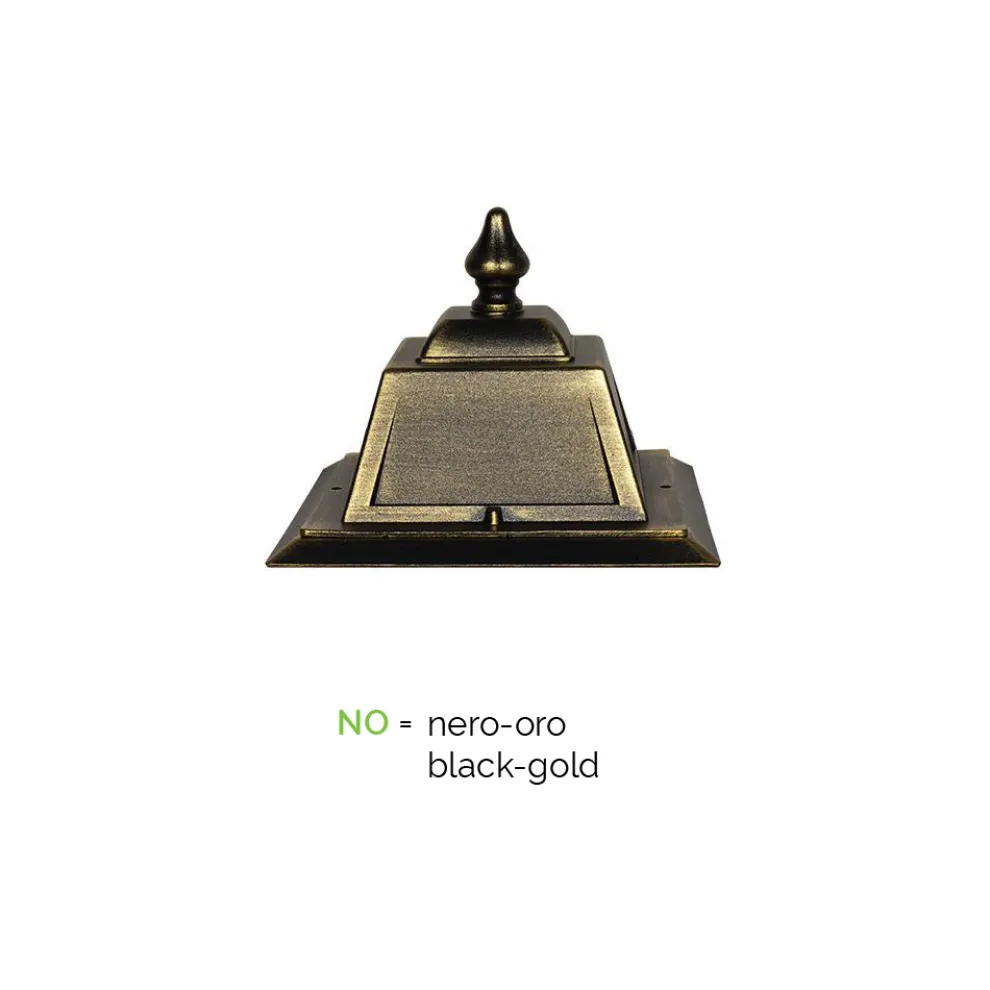 Vintage-Laternenpfahl mit 2 Lichtern aus Aluminium und Glas, hergestellt in Italien – Doroty