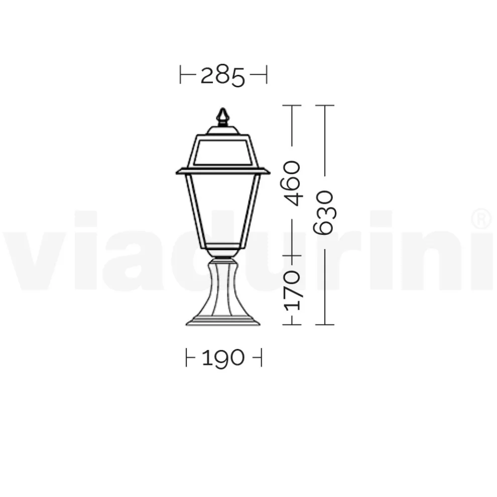 Vintage-Stehlampe für den Außenbereich aus Aluminium, hergestellt in Italien – Doroty