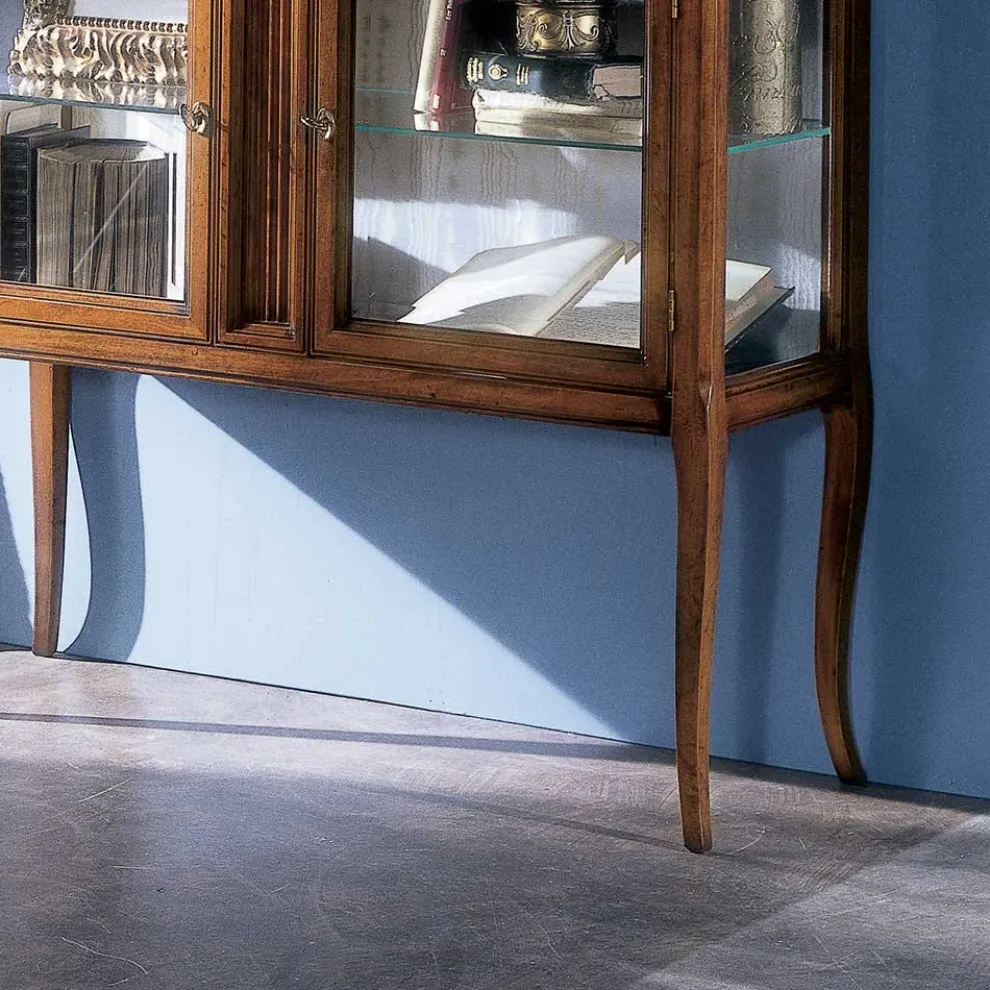 Vitrine aus massivem Toulipier-Holz, hergestellt in Italien – Chantico