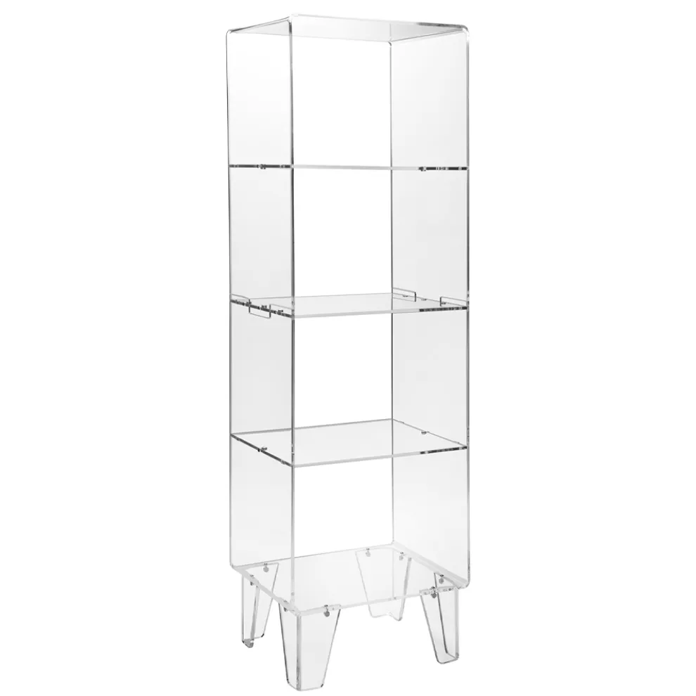 Vitrine aus transparentem Plexiglas im italienischen Design mit 4 Regalen - Raganella