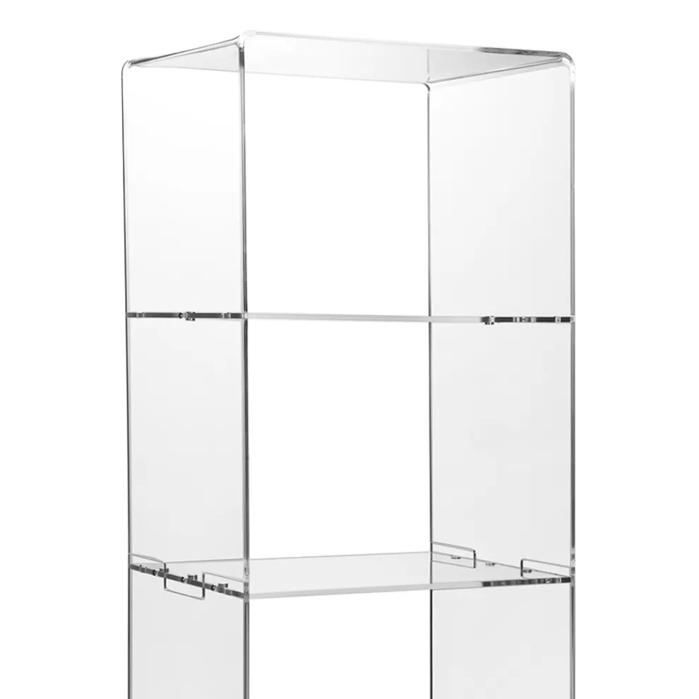 Vitrine aus transparentem Plexiglas im italienischen Design mit 4 Regalen - Raganella