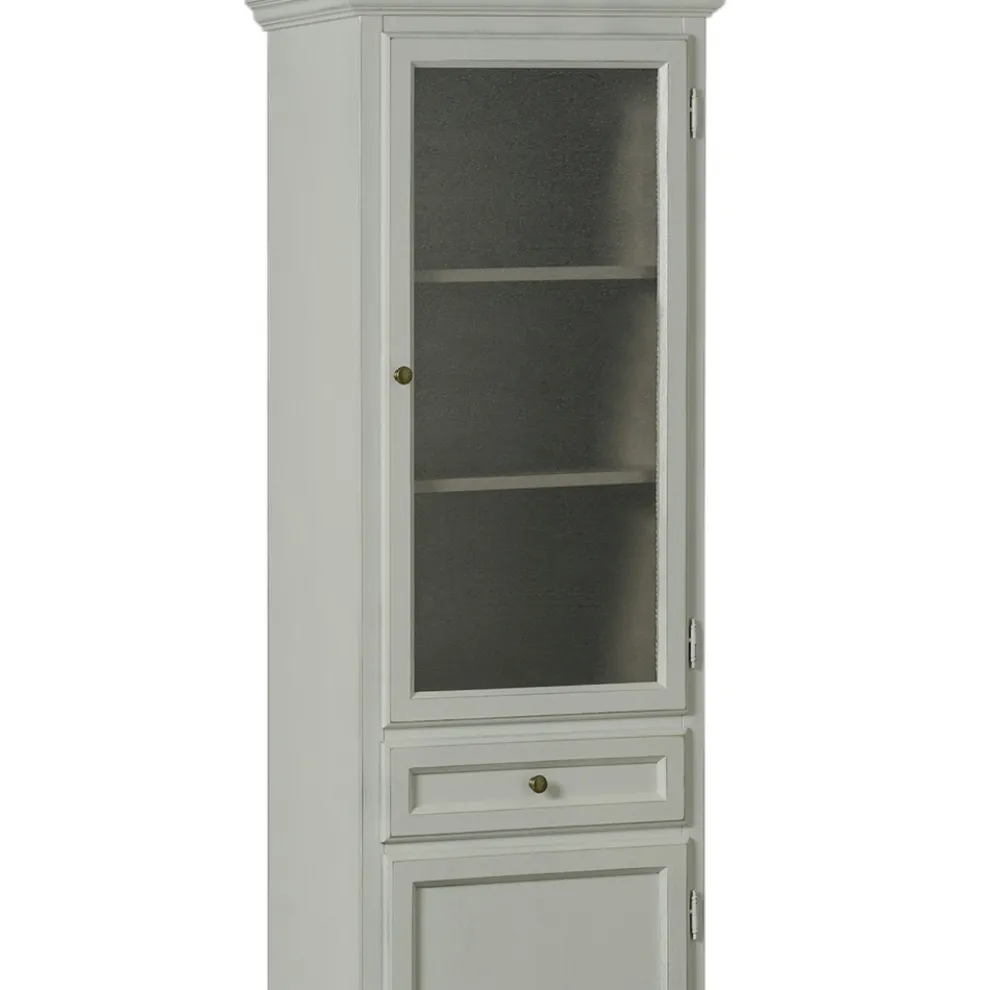 Vitrine mit 1 Glastür, 1 Schublade und 1 Holztür Made in Italy – Camene