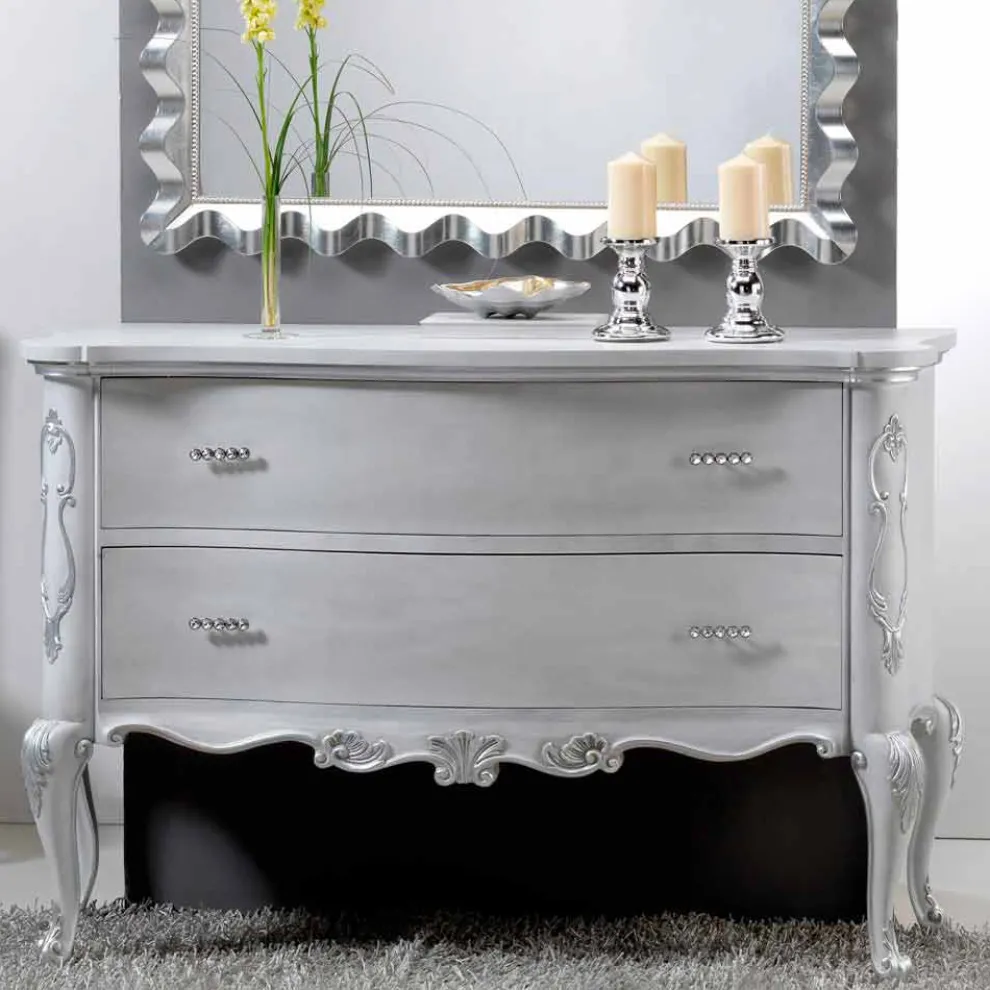 Schlafzimmerkommode im klassischen Wohnstil aus Massivholz Bone