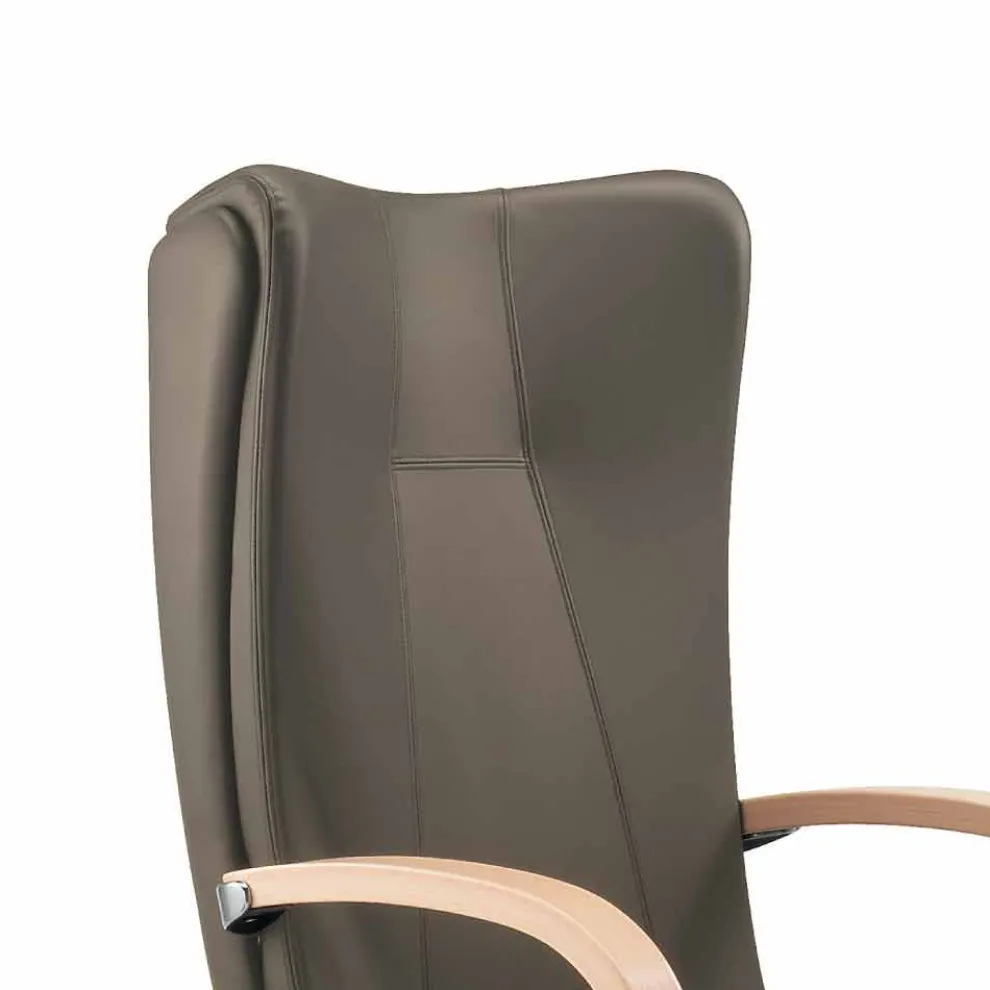 Chefsessel Bürostuhl aus echtem Leder in modernem Design