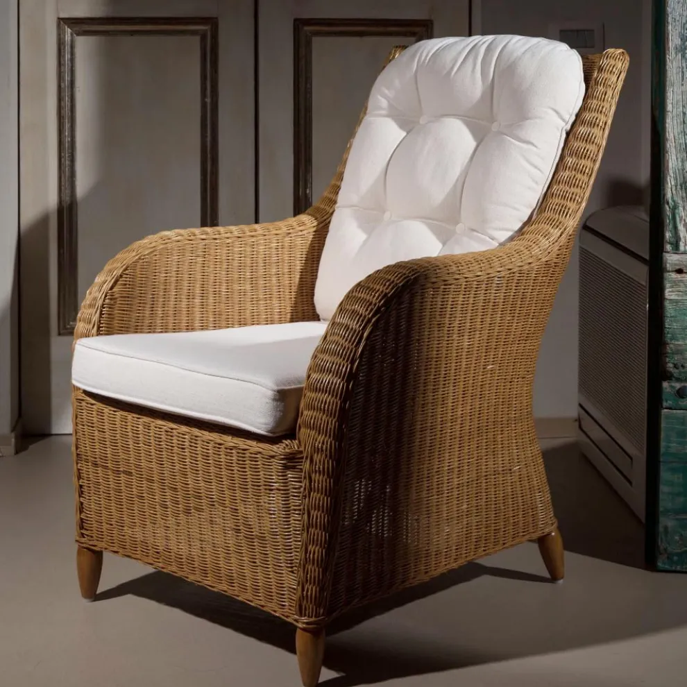 Outdoor Korbsessel mit Kissen inklusive - Kitsune