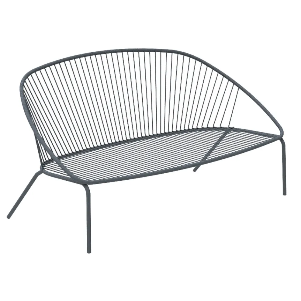 Stapelbares Gartensofa aus verzinktem Stahl Made in Italy - Sansa